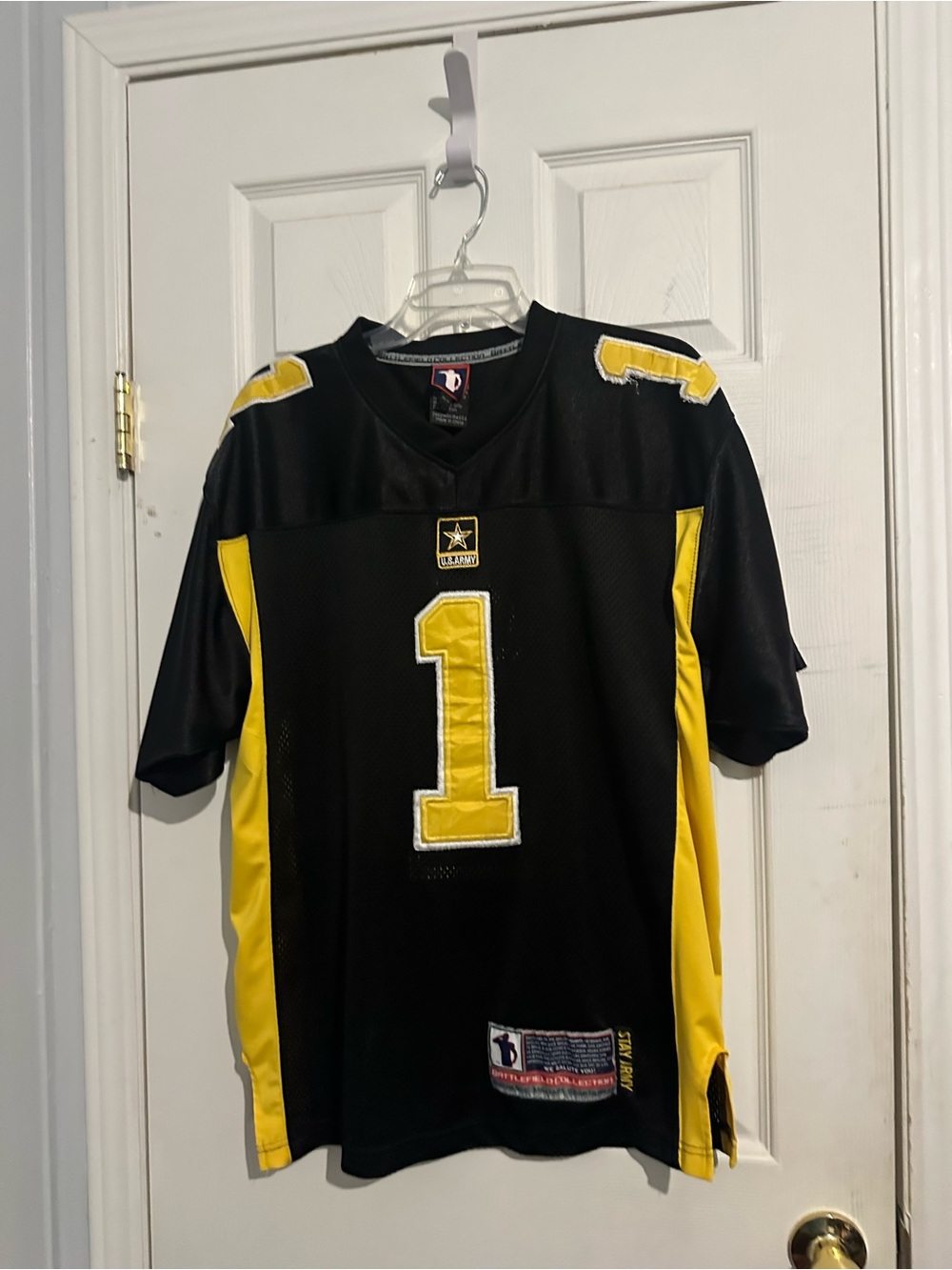 Black and Yellow Number 1 Football Jersey by Army